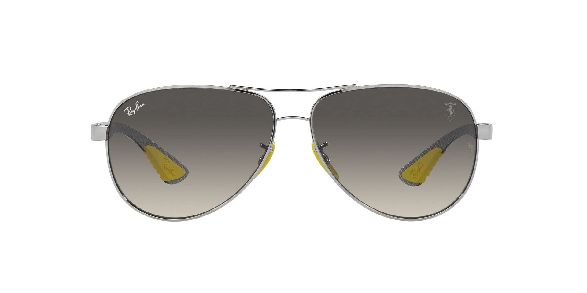 Ray-Ban Scuderia Ferrari Collection Aviator RB8331M Sunglasses - Silver/Grey Gradient / 61 mm - 8056597853620