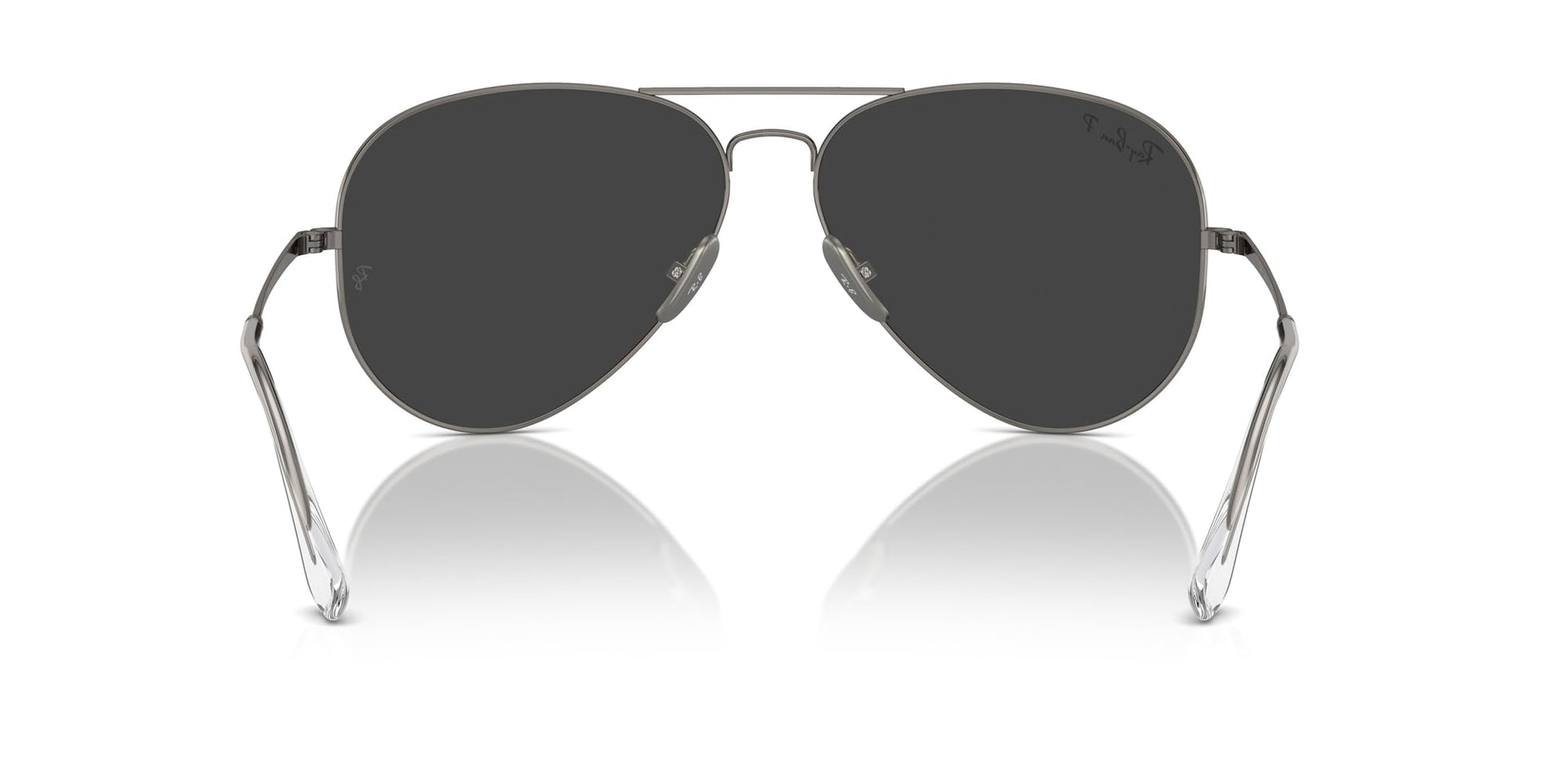 Ray-Ban Aviator Titanium RB8089 Sunglasses - Gunmetal/Polarized Black / 58 mm - X0045V50BF - Additional Image 3
