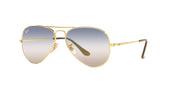 Ray-Ban Aviator Metal II RB3689 Sunglasses - Gold/Clear Gradient Blue Pink / 55 mm - X0031BLSPH - Additional Image 1