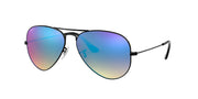 Ray-Ban Aviator RB3025 Sunglasses Batch 3 - Black/Brown Gradient Mirrored Blue / 55 mm - X001U6YRZD - Additional Image 1