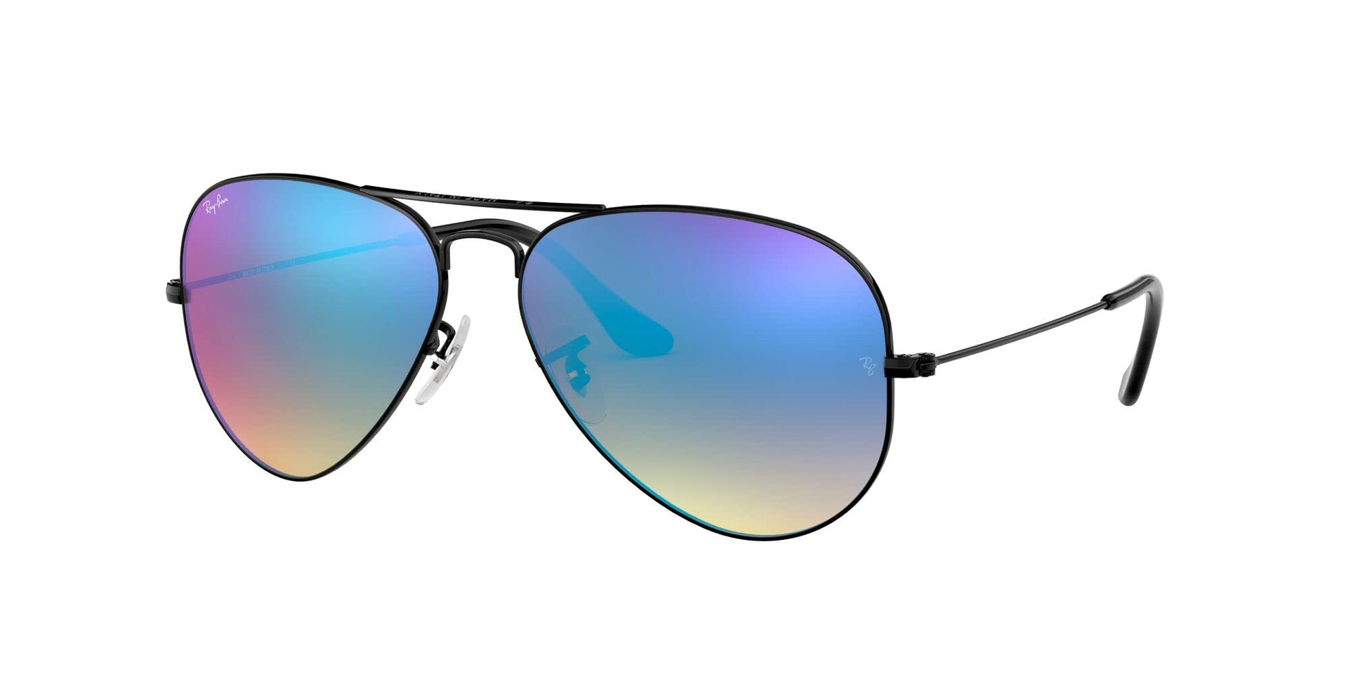 Ray-Ban Aviator RB3025 Sunglasses Batch 3 - Black/Brown Gradient Mirrored Blue / 55 mm (X002U9C74H) - X002U9C74H - Additional Image 1