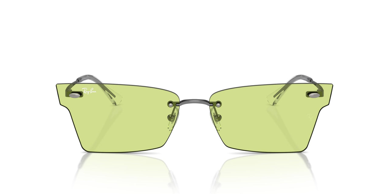 Ray-Ban Xime RB3730 Sunglasses - Gunmetal/Green / 64 mm - 8056262017227