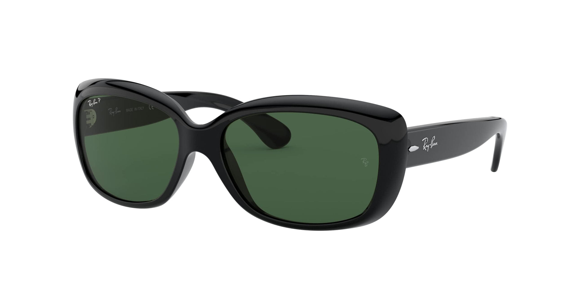 Ray-Ban Jackie Ohh RB4101 Sunglasses - Black/Polarized Dark Green / 58 mm - 805289347194