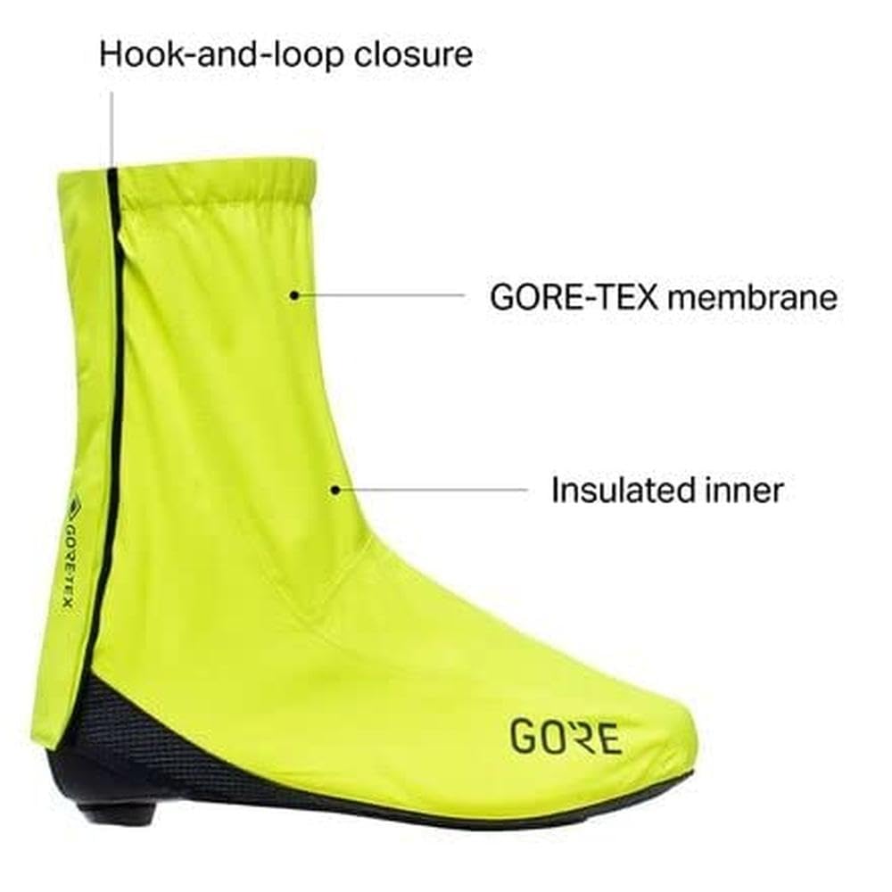 Unisex cycling shoe covers with hook-and-loop closure and insulated inner lining