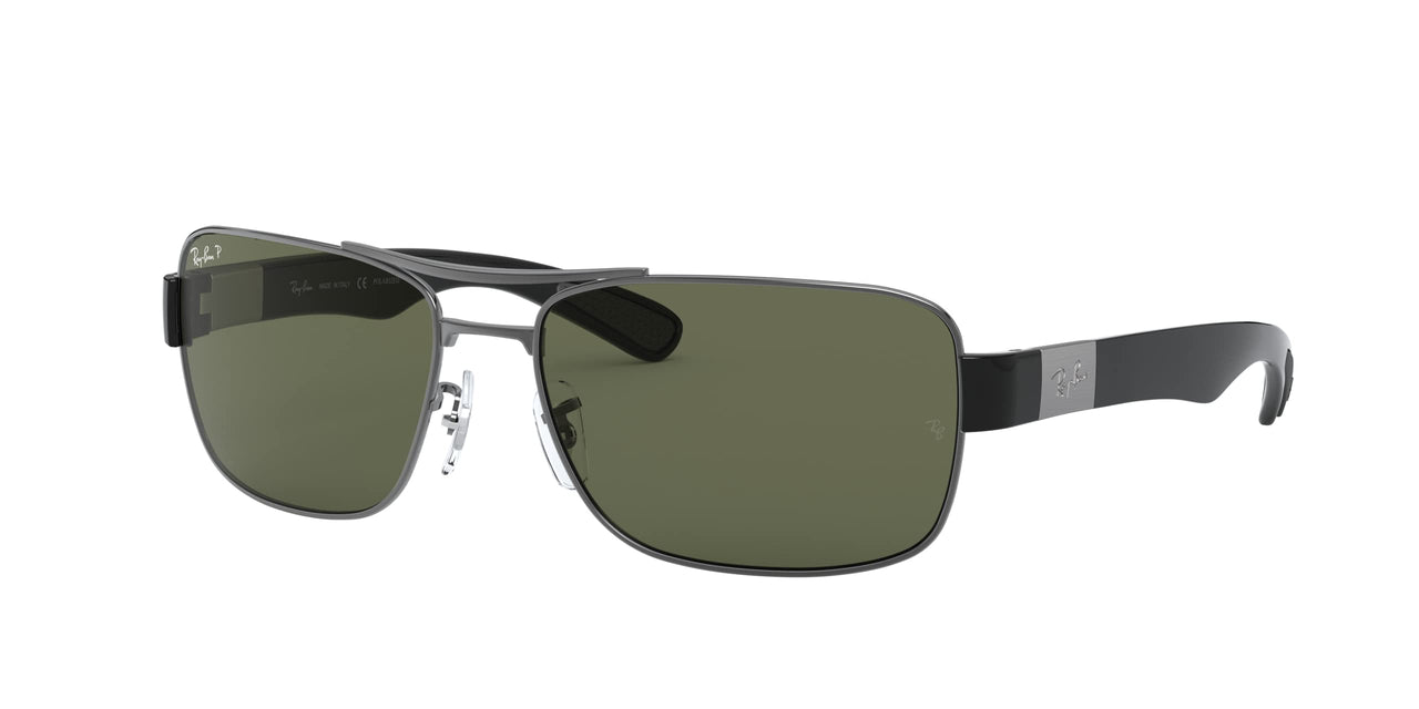Ray-Ban RB3522 Sunglasses - Gunmetal/Polarized Green / 64 mm - 8053672298703