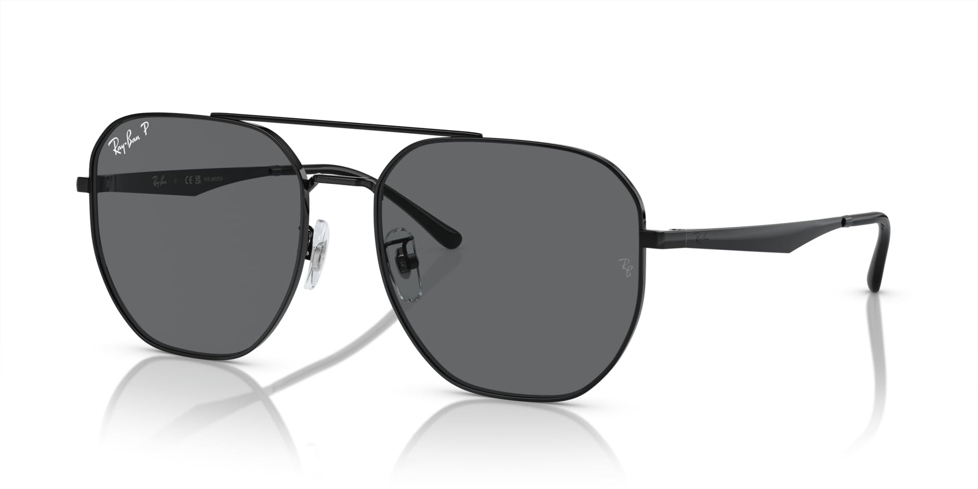 Ray-Ban Aviator RB3724D Sunglasses - Black/Dark Grey Polarized / 59 mm - 8056597964616 - Additional Image 1