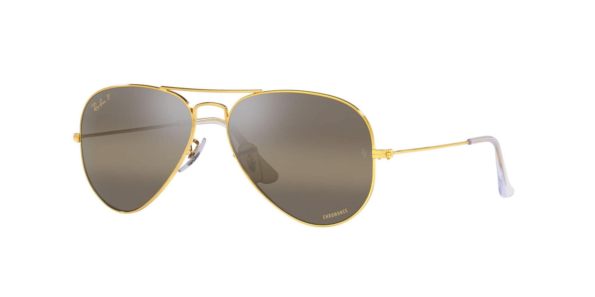 Ray-Ban Aviator RB3025 Sunglasses Batch 3 - Legend Gold/Polarized Clear Gradient Dark Brown / 62 mm - X0037J8PL3 - Additional Image 1