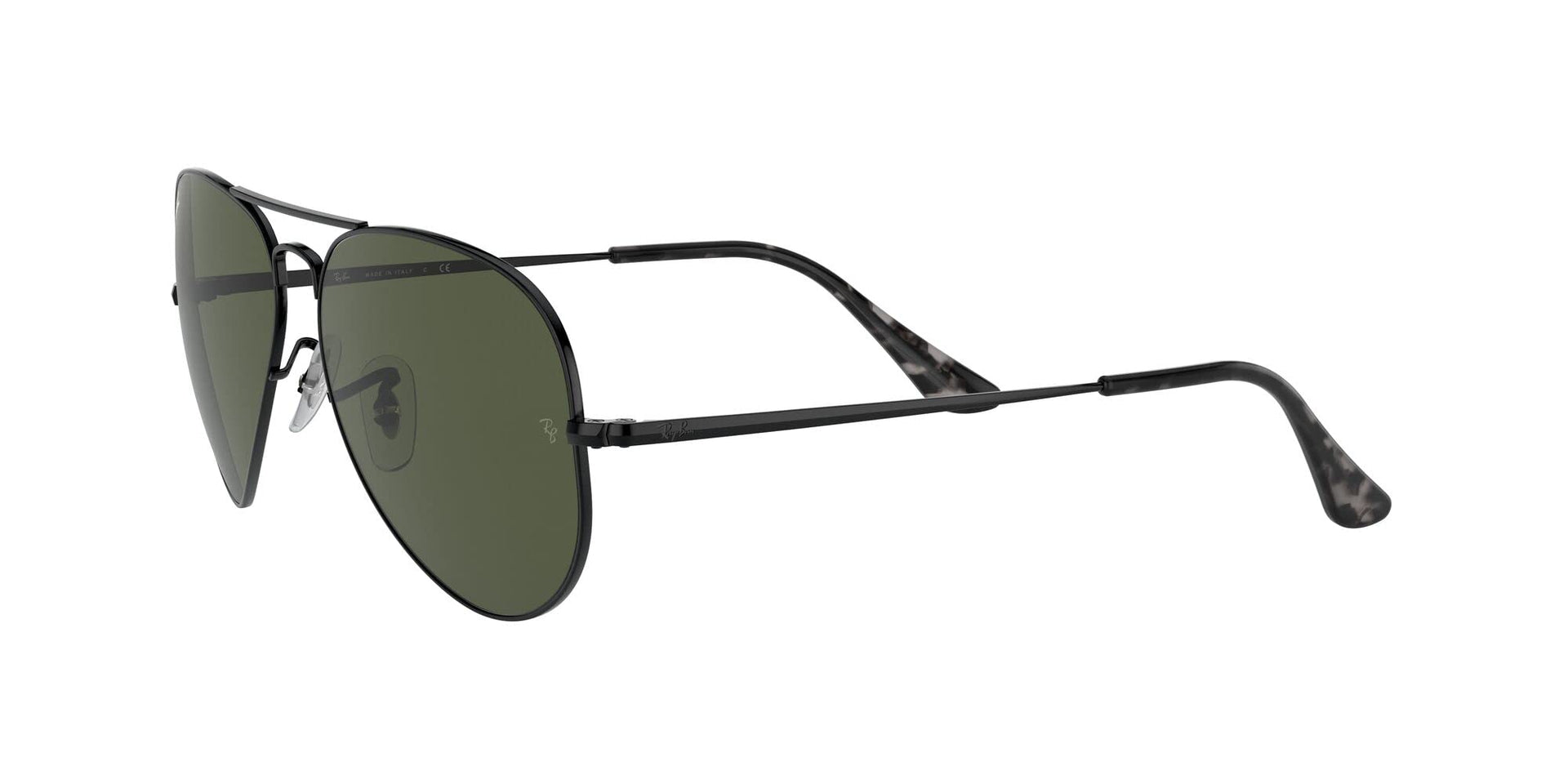 Ray-Ban Aviator Metal II RB3689 Sunglasses - Black/G-15 Green / 55 mm - 8056597041904 - Additional Image 2