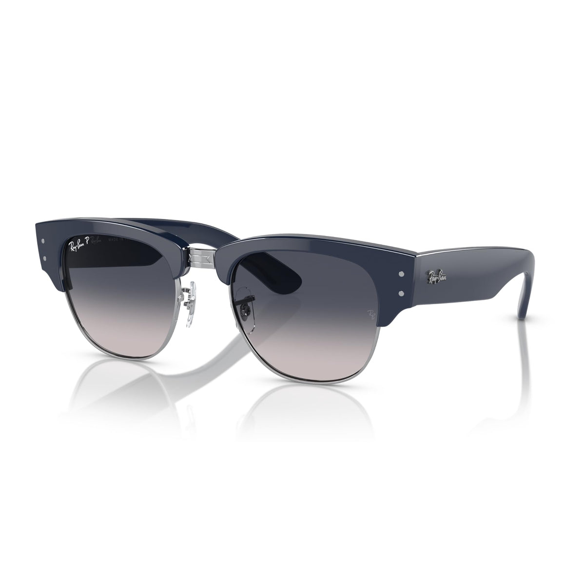 Ray-Ban Mega Clubmaster sunglasses with dark blue frame and dark gradient lenses