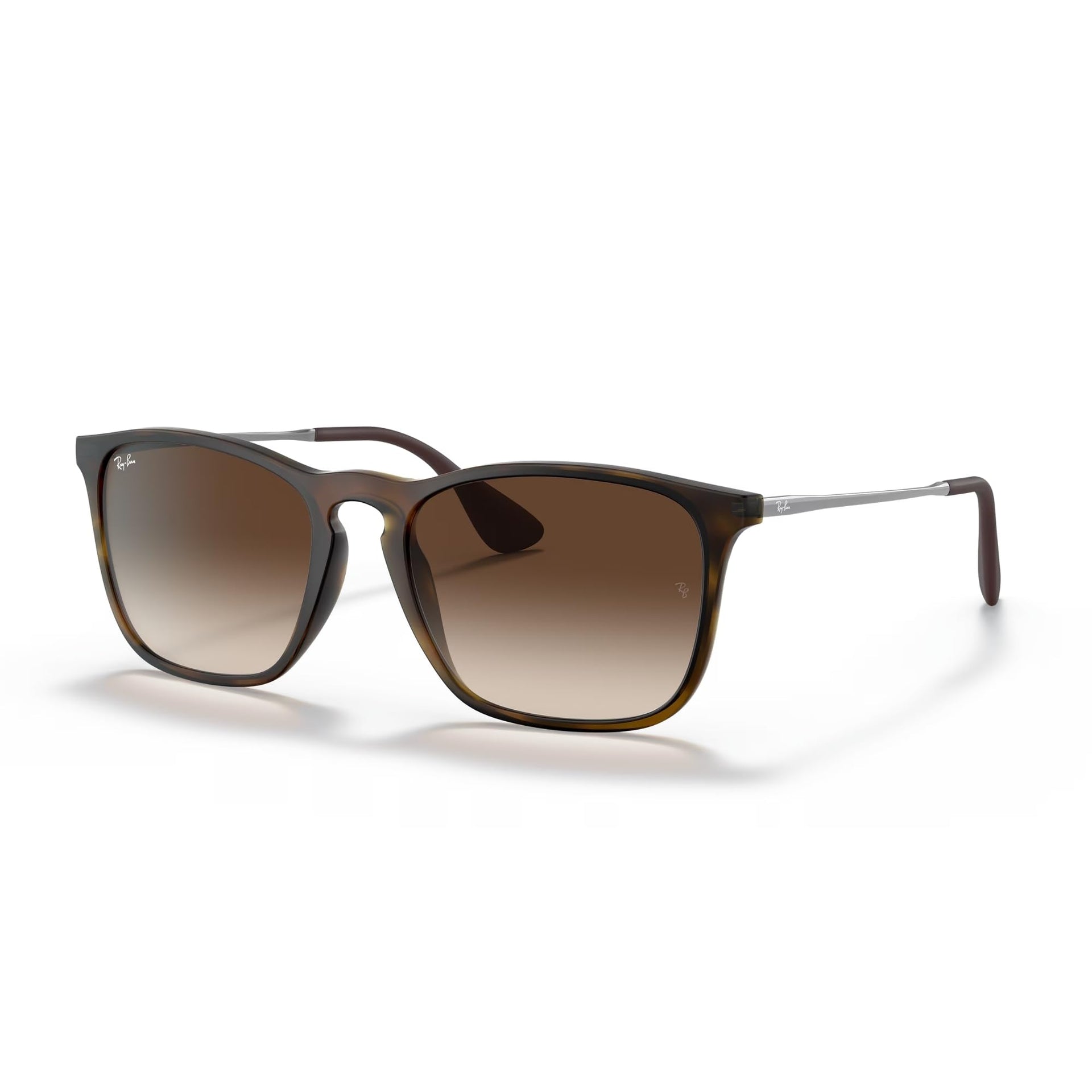 Ray-Ban Chris RB4187 Sunglasses - Rubber Havana/Brown Gradient Dark Brown / 54 mm - 713132581131