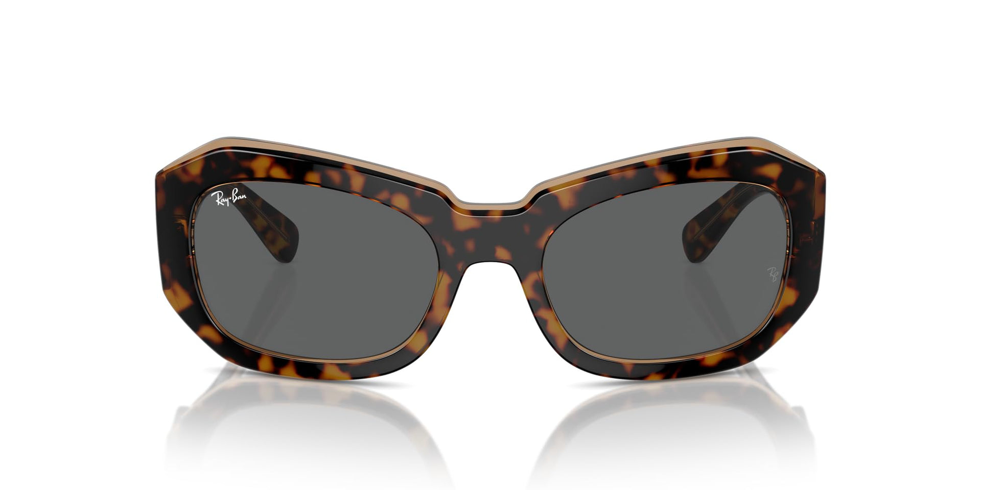 Ray-Ban Beate RB2212 Sunglasses - Havana on Transparent Brown/Dark Grey / 56 mm - X0045V8E31