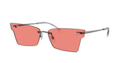 Ray-Ban Xime RB3730 Sunglasses - Gunmetal/Pink / 64 mm - 8056262017234