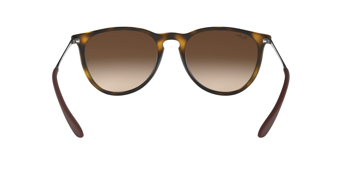 Cat-eye sunglasses with tortoiseshell frame and brown tinted lenses, front view