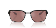 Ray-Ban Chromance Scuderia Ferrari Collection RB3743M Sunglasses - Black on Black/Purple Mirrored Silver Polarized / 58 mm - 8056262012024