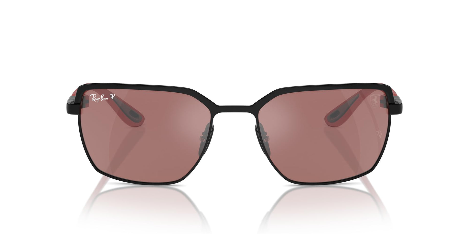 Ray-Ban Chromance Scuderia Ferrari Collection RB3743M Sunglasses - Black on Black/Purple Mirrored Silver Polarized / 58 mm - 8056262012024
