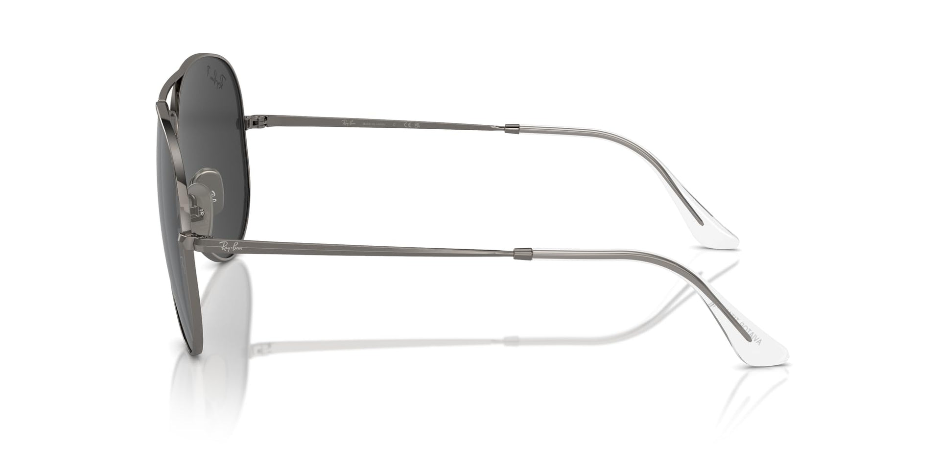 Ray-Ban Aviator Titanium RB8089 Sunglasses - Gunmetal/Polarized Black / 58 mm - X0045V50BF - Additional Image 2