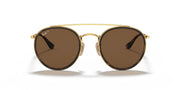 Ray-Ban Double Bridge RB3647N Sunglasses - Gold/Polarized B-15 Brown / 51 mm - 8053672737660