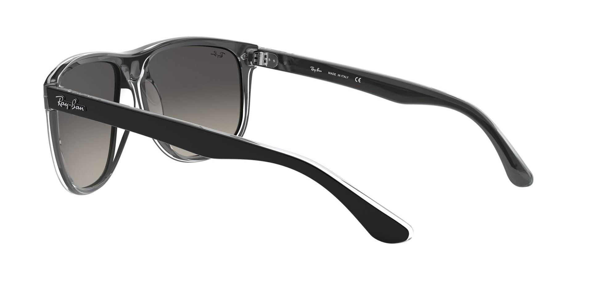 Ray-Ban Boyfriend RB4147 Sunglasses - Black on Transparent/Light Grey Gradient Dark Grey / 60 mm - 8053672108514 - Additional Image 4
