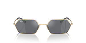 Light Gold/Dark Grey Mirrored Silver
