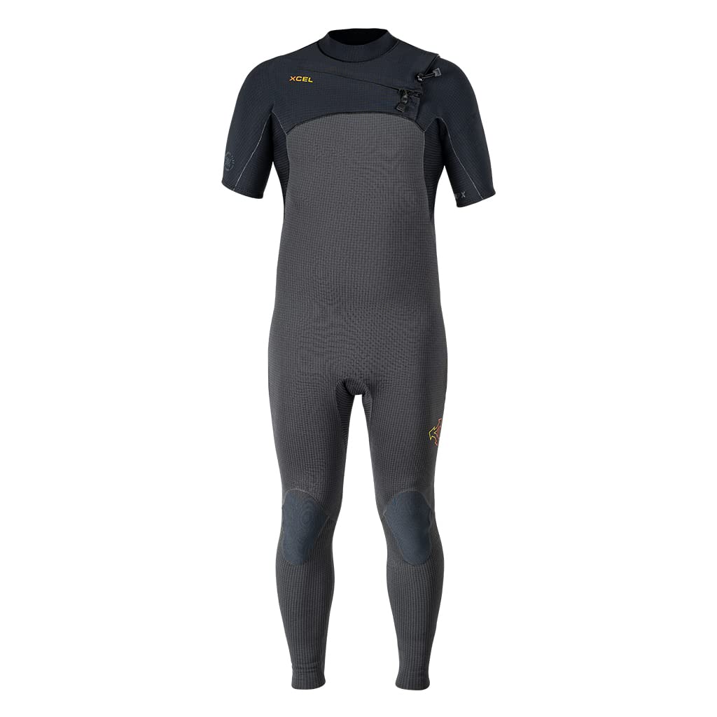 XCEL Mens Comp X 2mm Short Sleeve Fullsuit - Graphite/Black / Medium Short