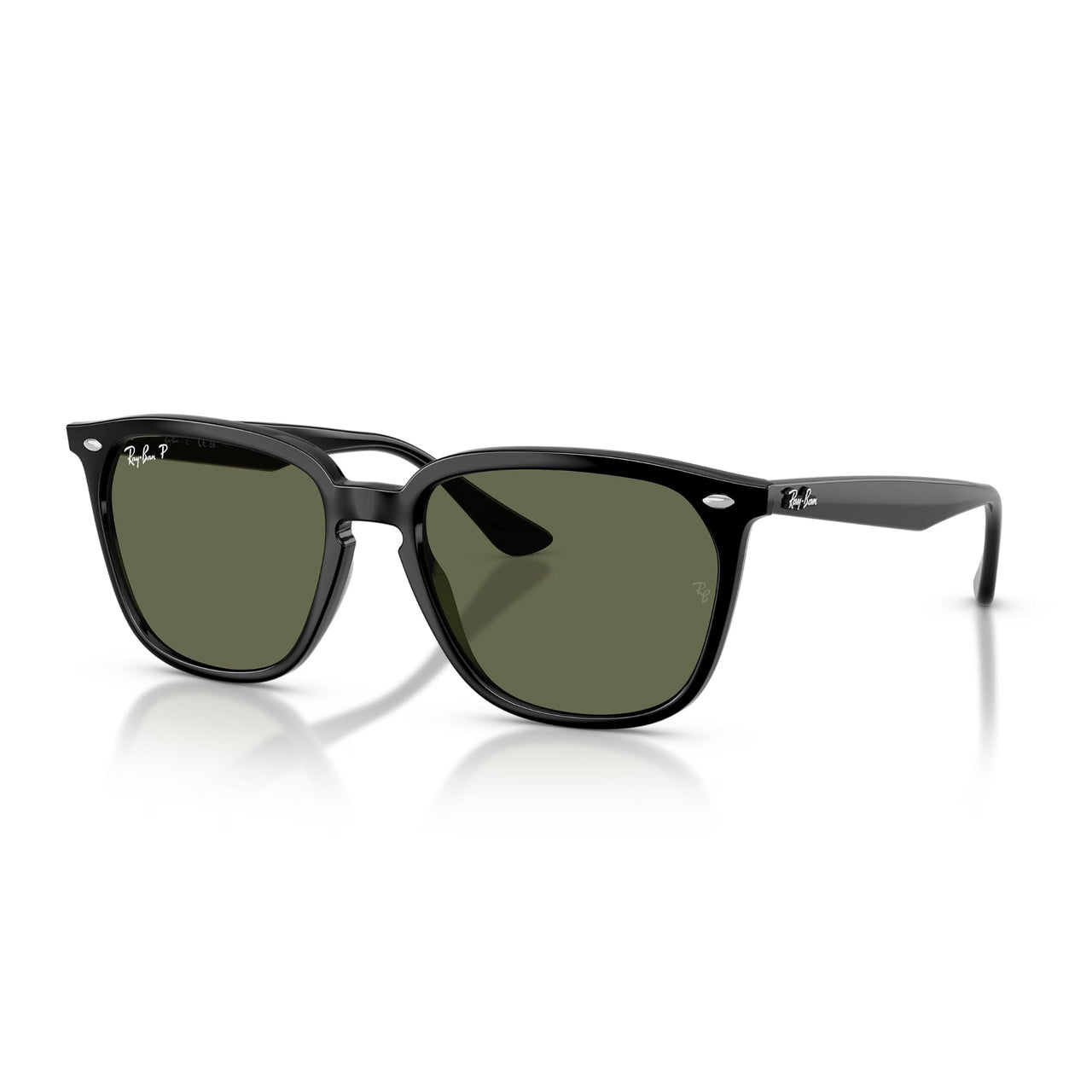 Ray-Ban RB4362 Sunglasses - Black / G-15 Green / Large - 8056597518956