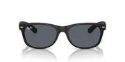 Ray-Ban New Wayfarer Low Bridge Fit RB2132F Sunglasses - Rubber Black/Blue / 55 mm - 8056262067802