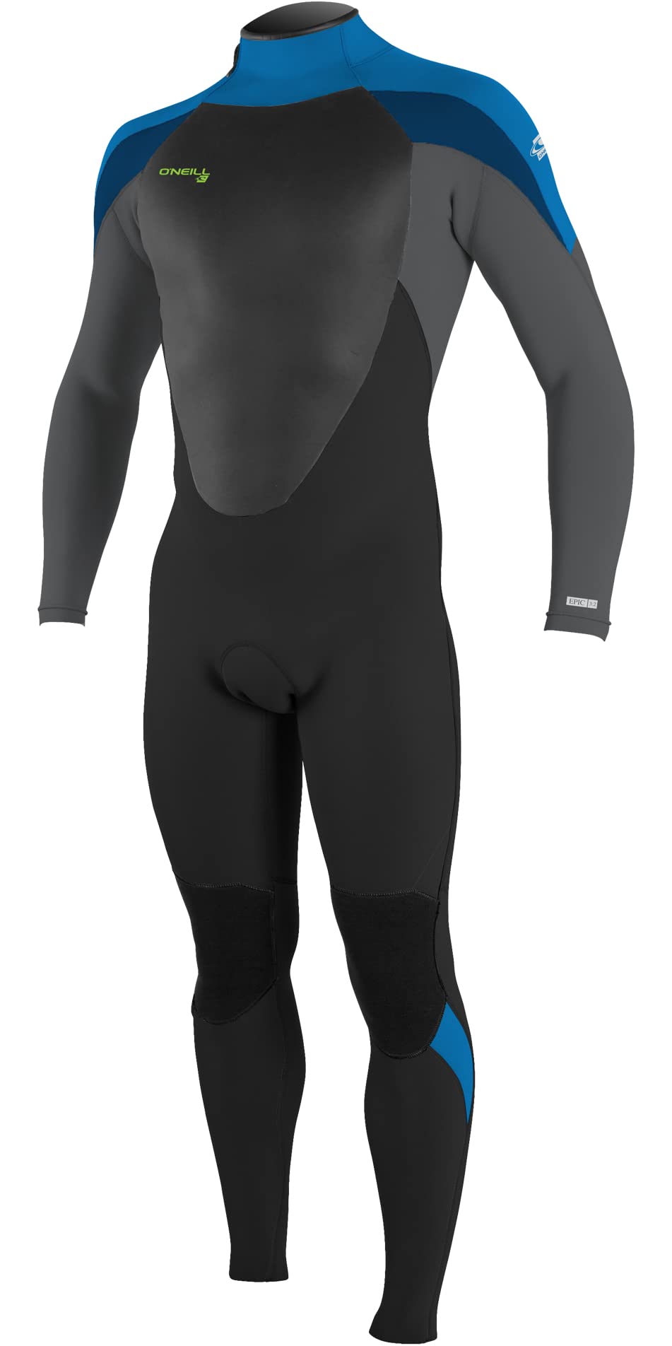 O'Neill Youth Epic 3/2mm Back Zip Fullsuit - Black/Ocean/Smoke / 16