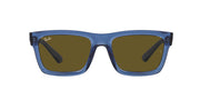 Ray-Ban Warren RB4396 Sunglasses - Transparent Dark Blue/Dark Brown / 57 mm - 8056597829199