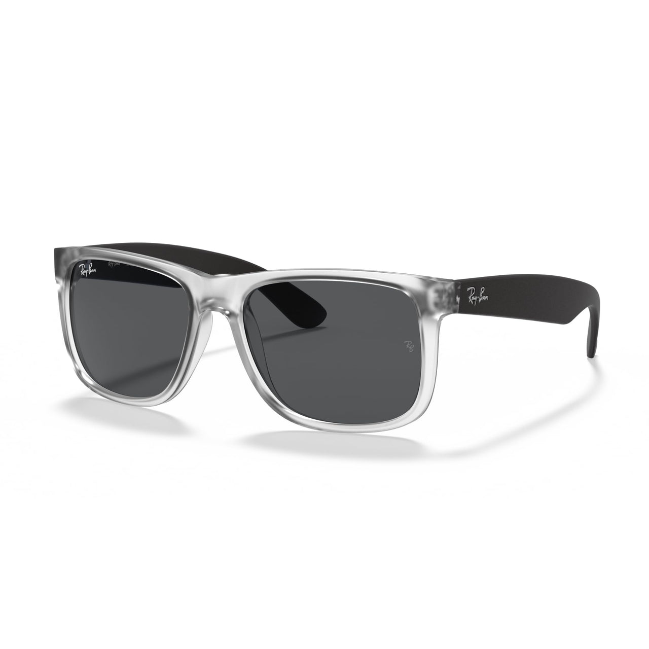 Ray-Ban Justin RB4165 Sunglasses - Rubber Transparent/Dark Grey - 8056597366854