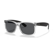 Ray-Ban Justin RB4165 Sunglasses - Rubber Transparent/Dark Grey - 8056597366854