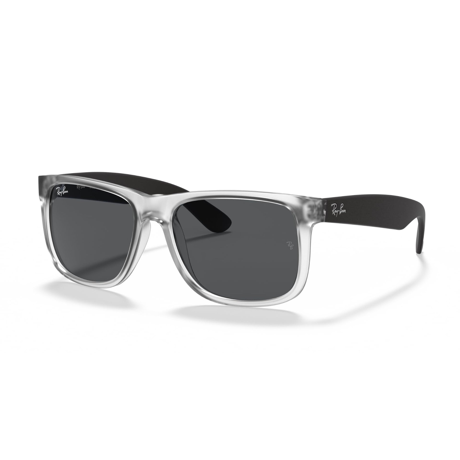 Ray-Ban Justin RB4165 Sunglasses - Rubber Transparent/Dark Grey - 8056597366854