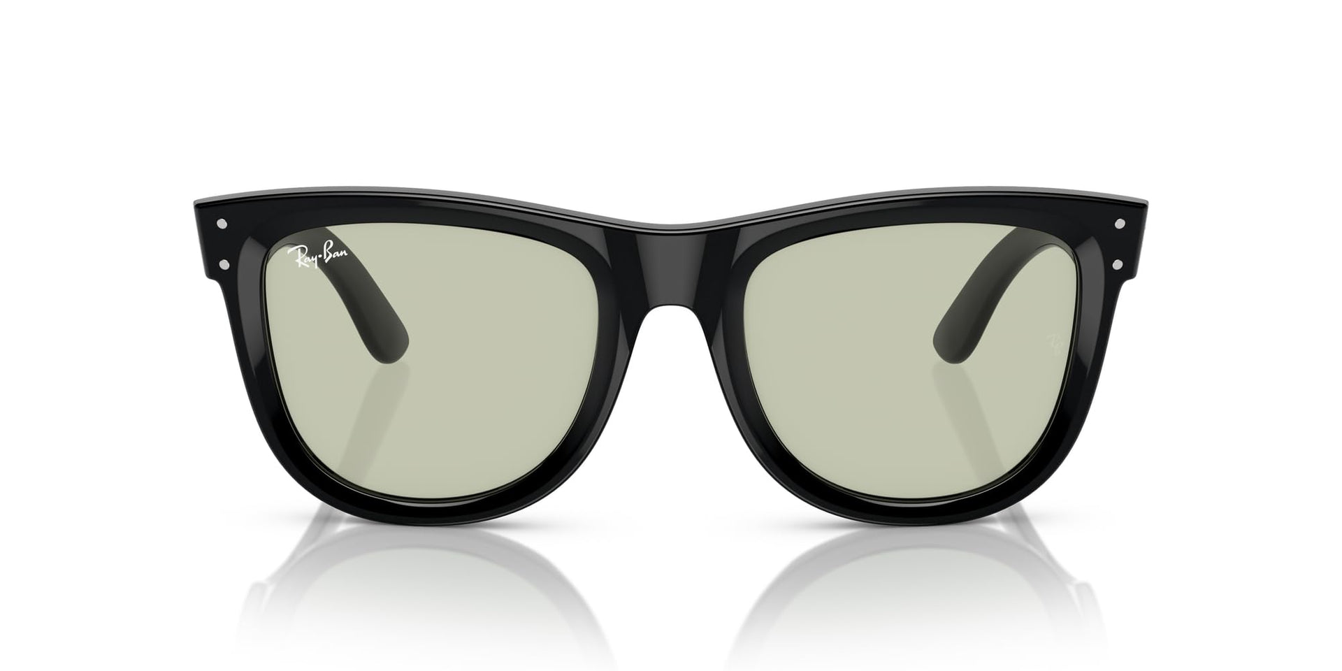 Ray-Ban Wayfarer Reverse RBR0502S Sunglasses - Black/Light Green / 50 mm - 8056262095256