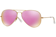 Ray-Ban Aviator RB3025 Sunglasses - Gold / Cyclamen Flash Polarized / One Size - 8053672460636