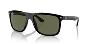 Ray-Ban Boyfriend Two RB4547 Sunglasses - Black/Green Polarized / 60 mm - 8056597939362
