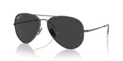 Ray-Ban Aviator Titanium RB8089 Sunglasses - Gunmetal/Polarized Black / 62 mm - 8056262031711 - Additional Image 1