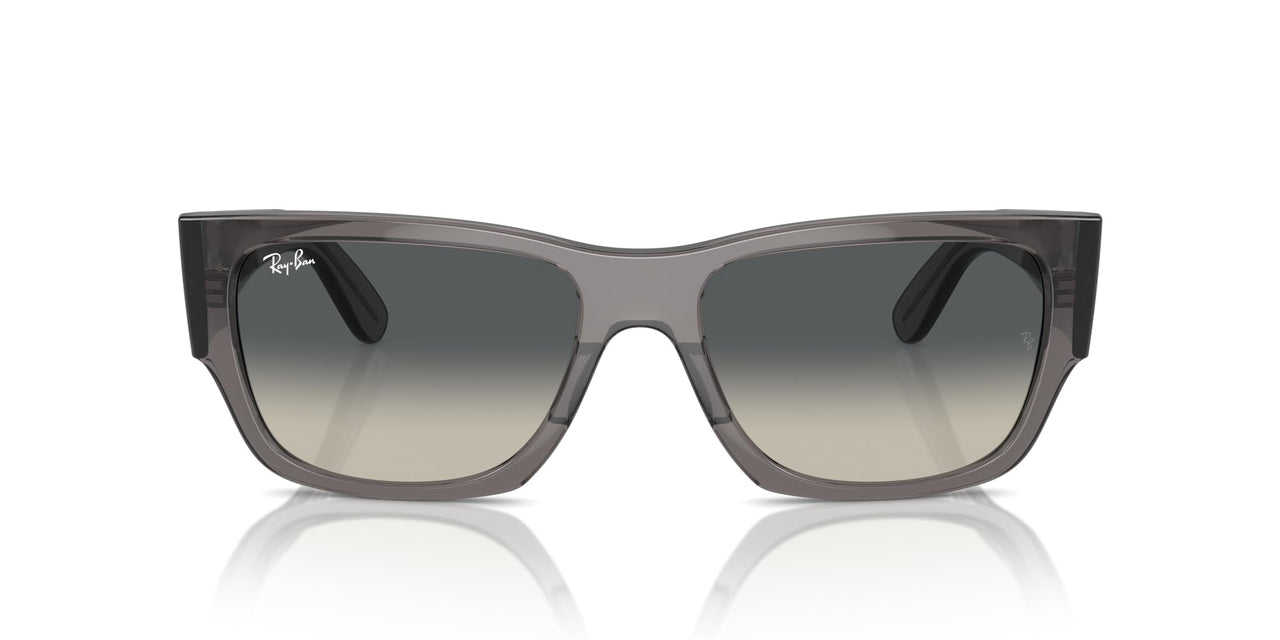 Ray-Ban Carlos Low Bridge Fit RB0947SF Sunglasses - Opal Dark Grey/Grey Gradient / 56 mm - X0045VDSPF