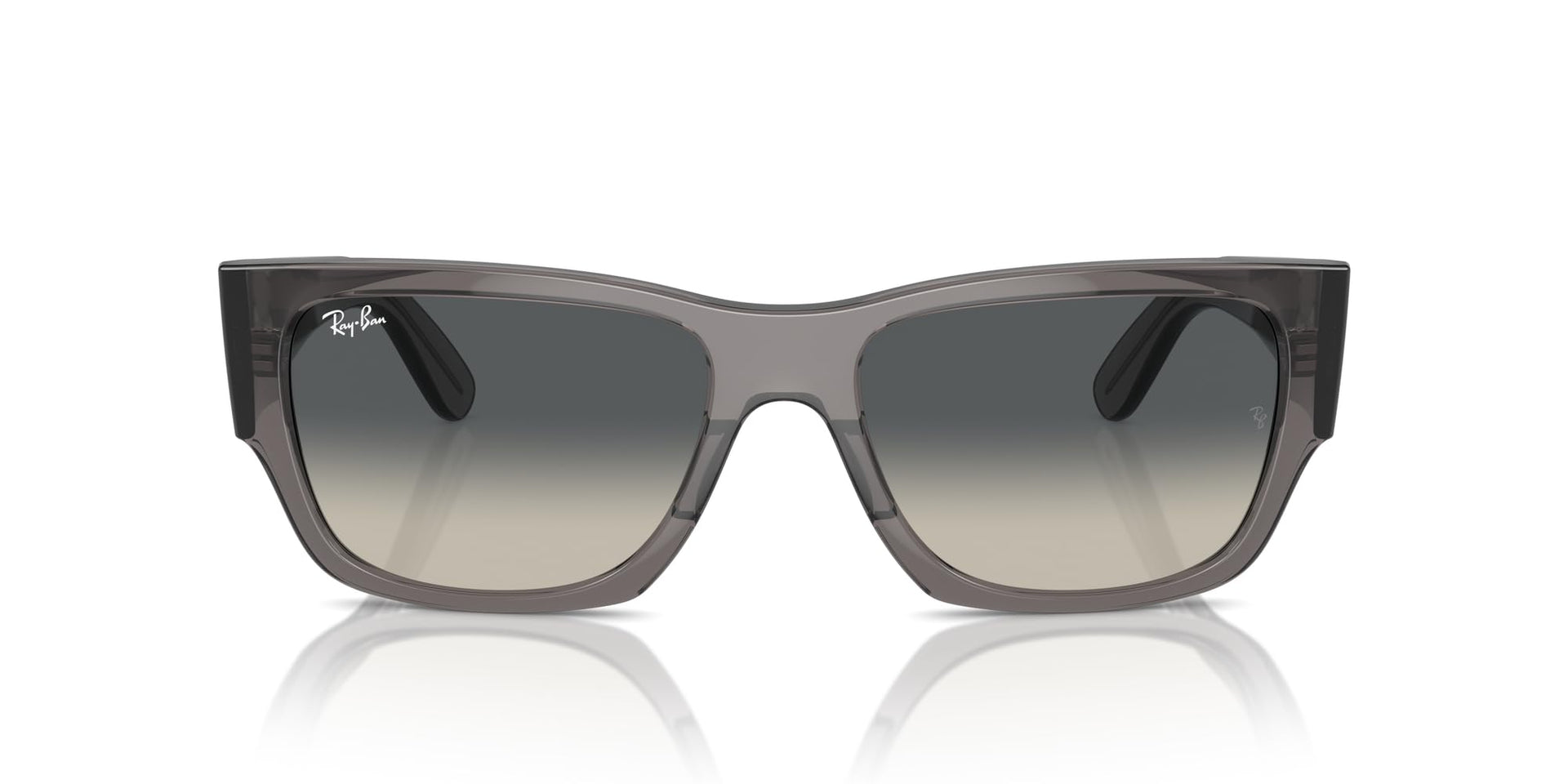 Ray-Ban Carlos Low Bridge Fit RB0947SF Sunglasses - Opal Dark Grey/Grey Gradient / 56 mm - X0045VDSPF