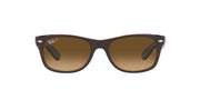 Ray-Ban New Wayfarer RB2132 Sunglasses - Matte Brown on Transparent Brown/Gradient Brown Polarized / 55 mm - 8056597662369