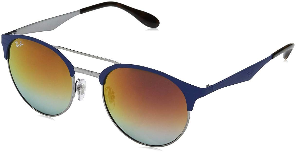 Ray-Ban RB3545 Sunglasses - Gunmetal/Matte Blue/Gradient Violet / 54 mm - 8053672680348