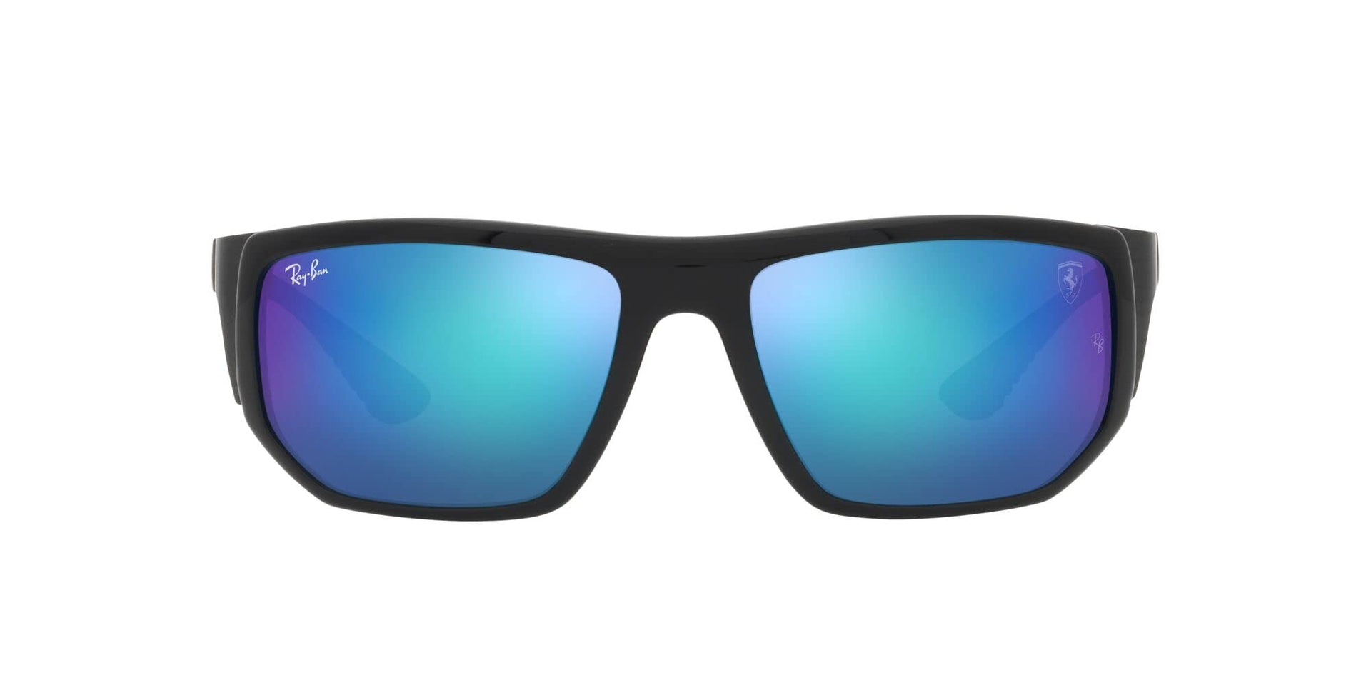 Ray-Ban RB8361M Sunglasses - Black/Light Green Mirrored Blue / 60 mm - 8056597645461