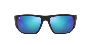 Black/Light Green Mirrored Blue