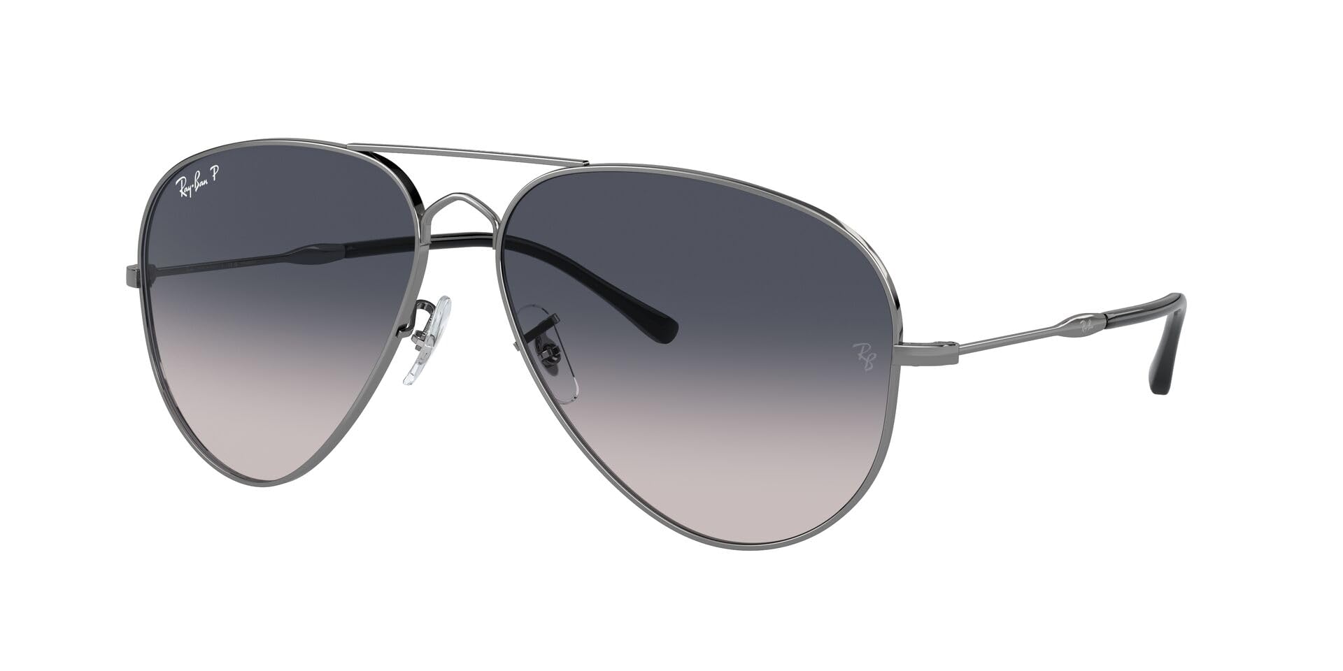 Ray-Ban Old Aviator RB3825 Sunglasses - Gunmetal/Blue Gradient Polarized / 58 mm - 8056262040065