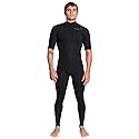 Quiksilver Mens Everyday Sessions 2/2 Short Sleeve Chest Zip Springsuit - Black 231 / Small