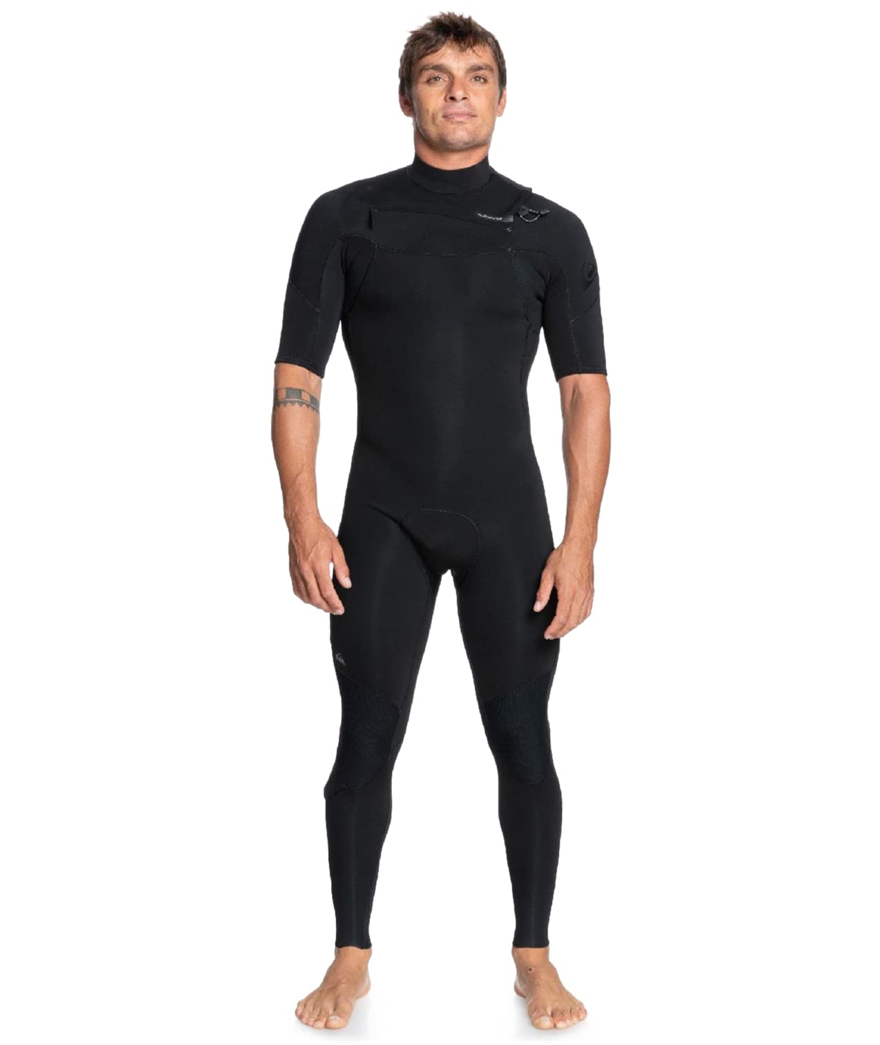 Quiksilver Mens Everyday Sessions 2/2 Short Sleeve Chest Zip Springsuit - Black 231 / Small