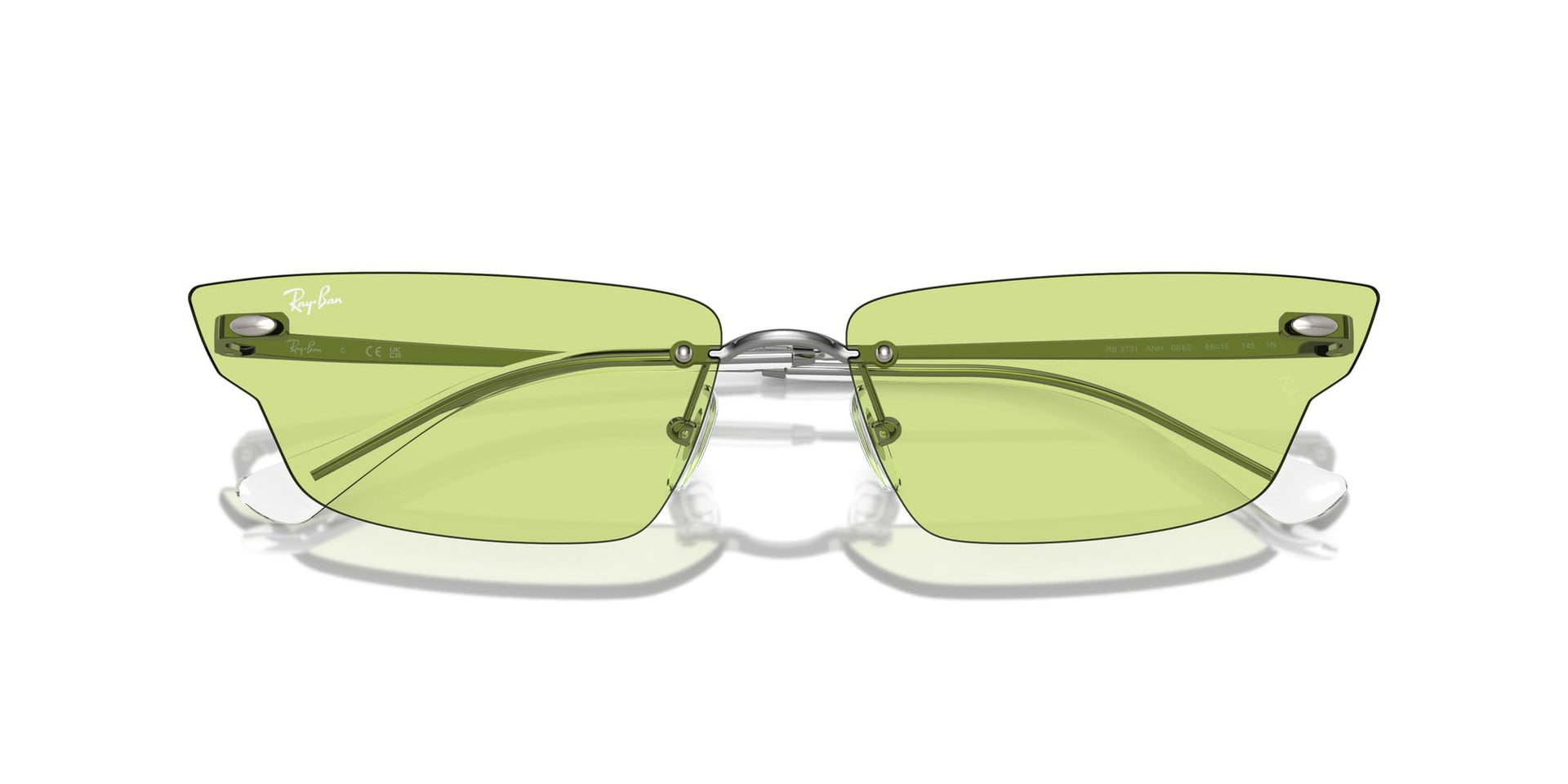 Ray-Ban Anh RB3731 Sunglasses - Gunmetal/Green / 63 mm - 8056262017074 - Additional Image 4