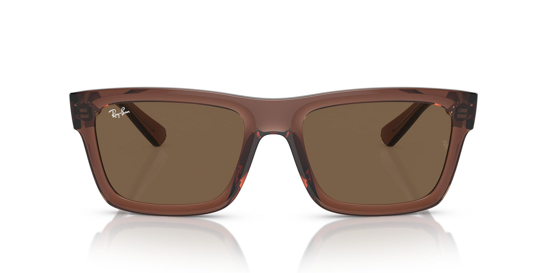 Ray-Ban Warren Low Bridge Fit RB4396F Sunglasses - Transparent Brown/Dark Brown / 57 mm - 8056262067772