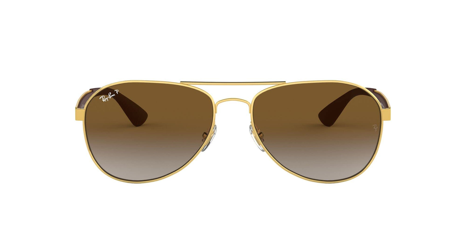 Ray-Ban Aviator RB3549 Sunglasses - Gold/Polarized Light Grey Gradient Brown / 61 mm - 8053672879018
