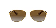 Ray-Ban Aviator RB3549 Sunglasses - Gold/Polarized Light Grey Gradient Brown / 58 mm - X002C4ZU1H