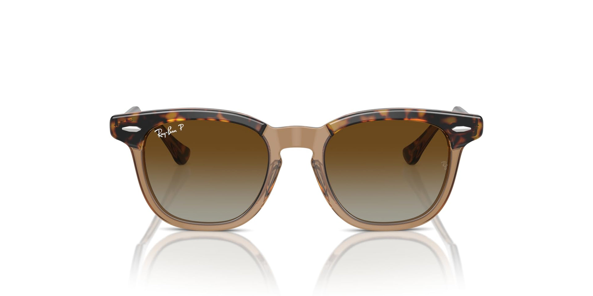 Ray-Ban RJ9098SF Sunglasses - Havana on Transparent/Brown Gradient Polarized / 47 mm - 8056262077474