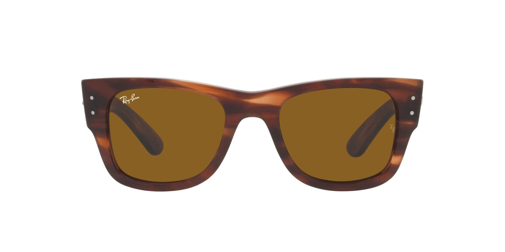 Ray-Ban Mega Wayfarer RB0840S Sunglasses - Striped Havana/Brown / 51 mm - 8056597720694